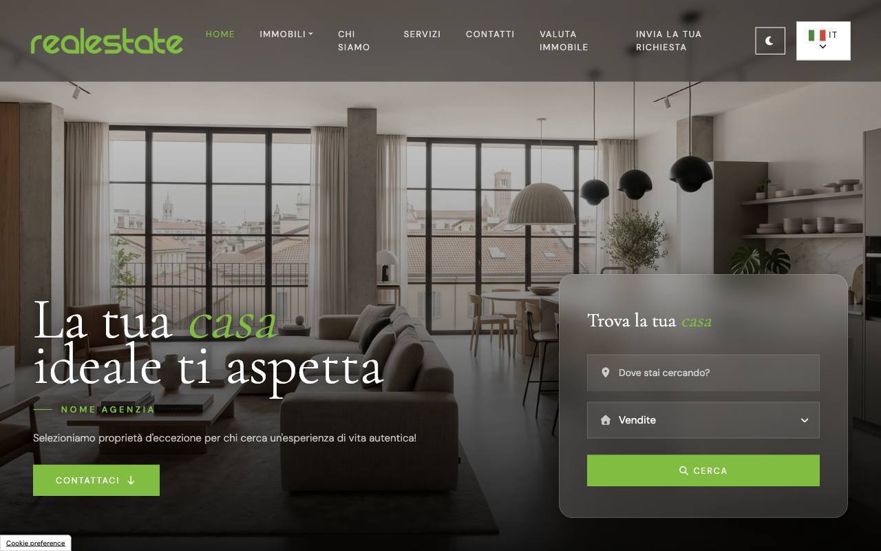 Anteprima della Tipologia 24: homepage dell’esempio 1